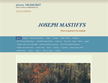 Tablet Screenshot of josephmastiffs.com